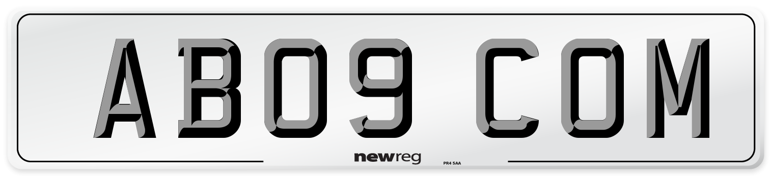 AB09 COM Number Plate from New Reg